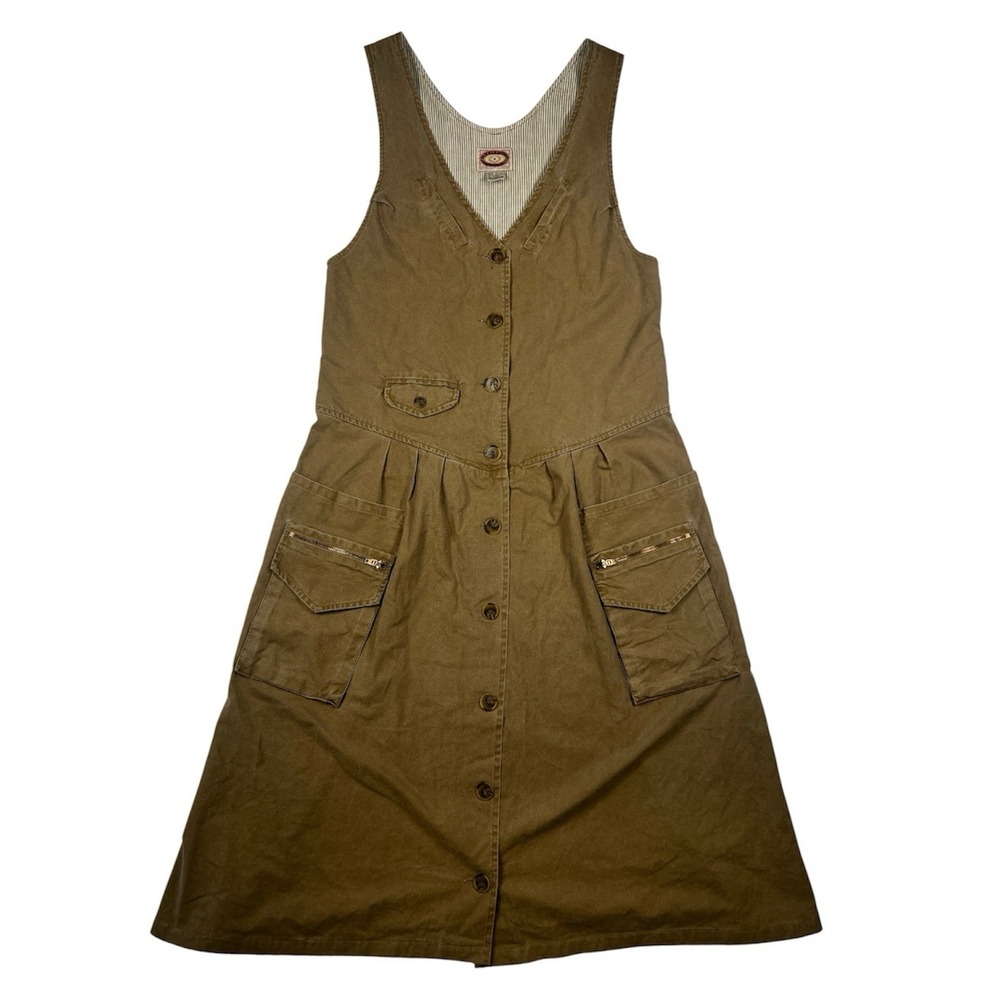 Vintage Banana Republic Olive Expedition Jumper Dress Size M